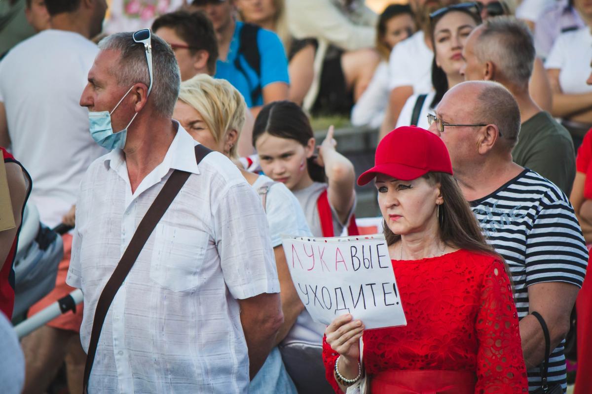 Сморгонь. Протесты на площади Ленина. 17 августа 2020